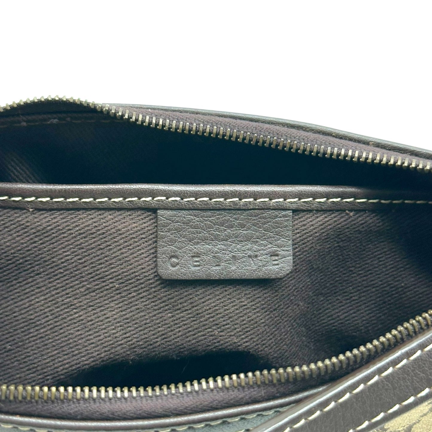 Celine Pochette Bag Tan Brown Triomphe Monogram