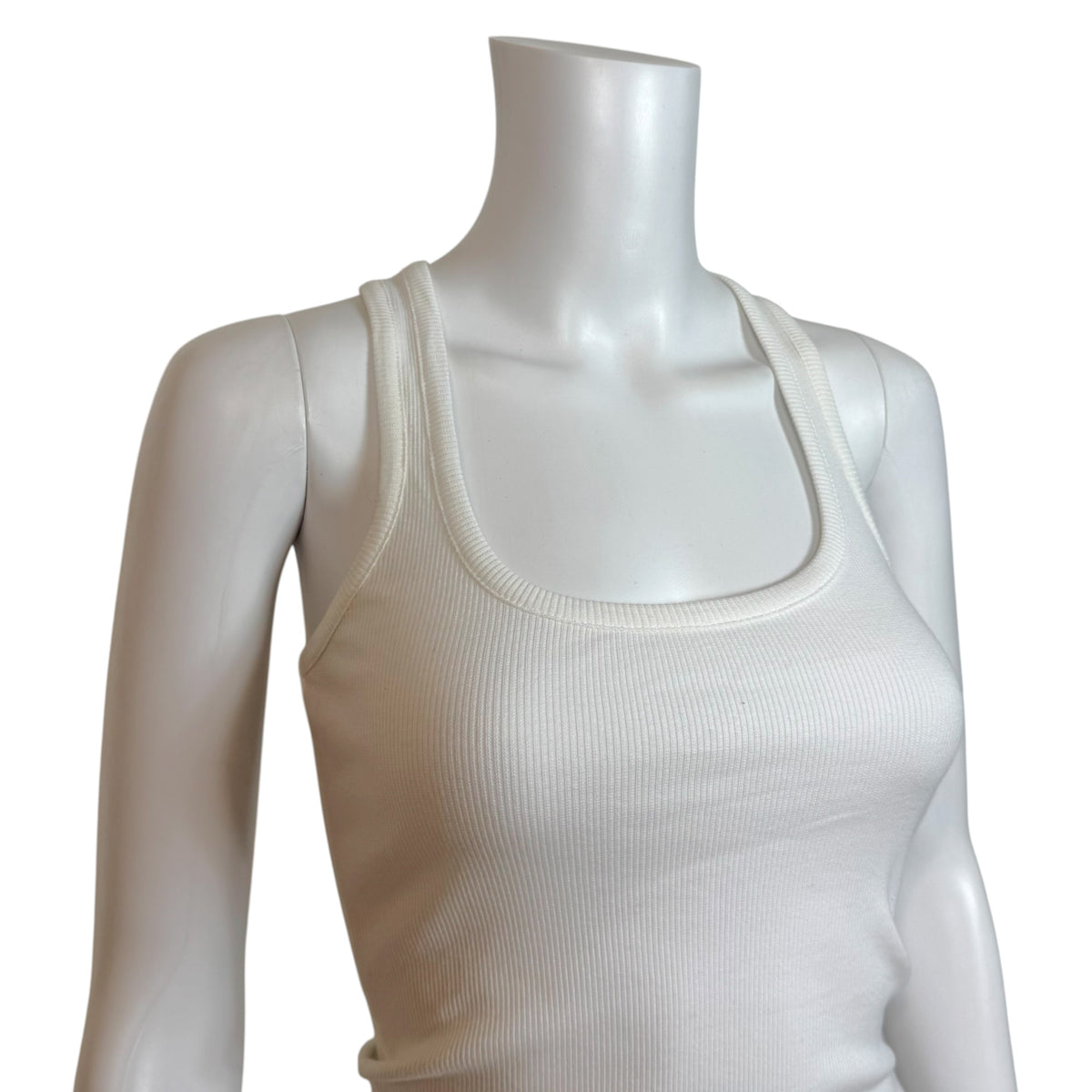 D&G Dolce & Gabbana White & Black Beaded Logo Racerback Tank NEW