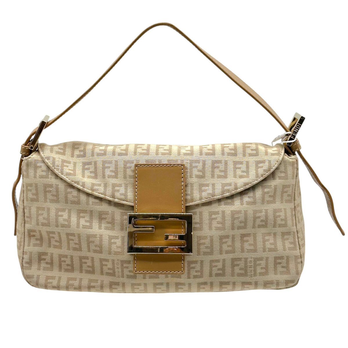 Fendi Baguette Bag Ivory Beige Zucchino Monogram