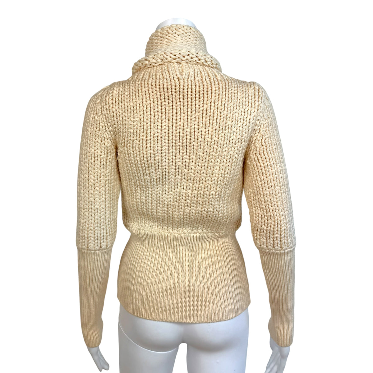 Gucci by Tom Ford Ivory Heavy Knit Turtleneck Sweater