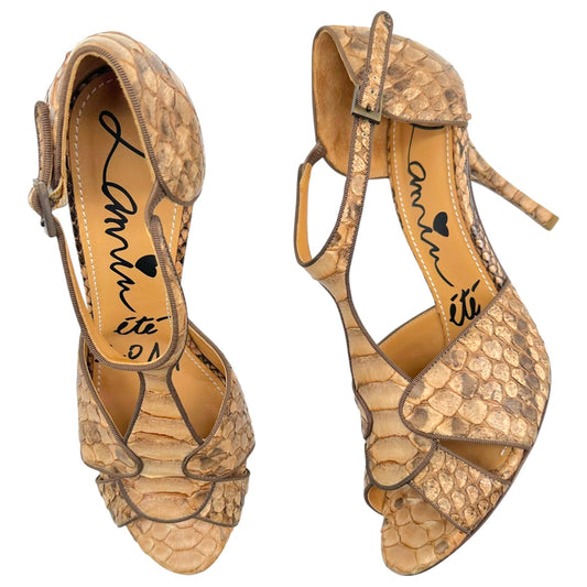 Lanvin 2011 Brown Python Sandal Heels