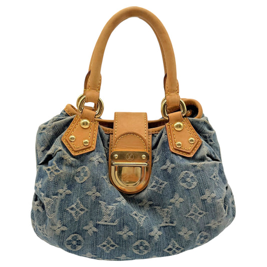 Louis Vuitton Mini Pleaty Handbag Blue Denim