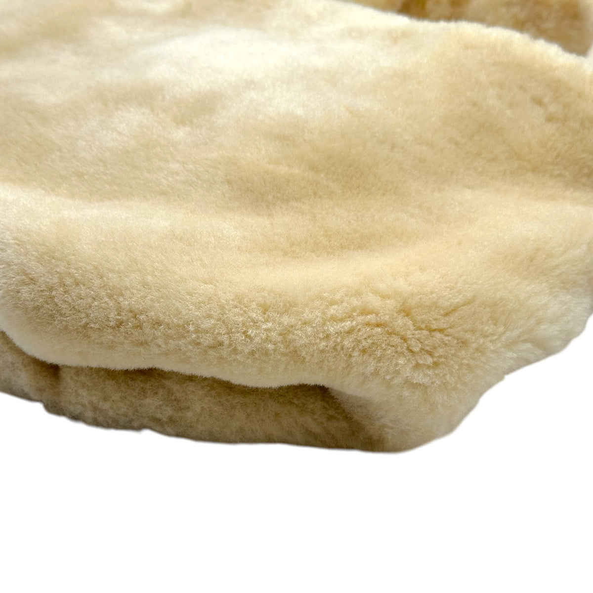 Bottega Veneta Ivory Shearling Convertible Clutch Shoulder Bag