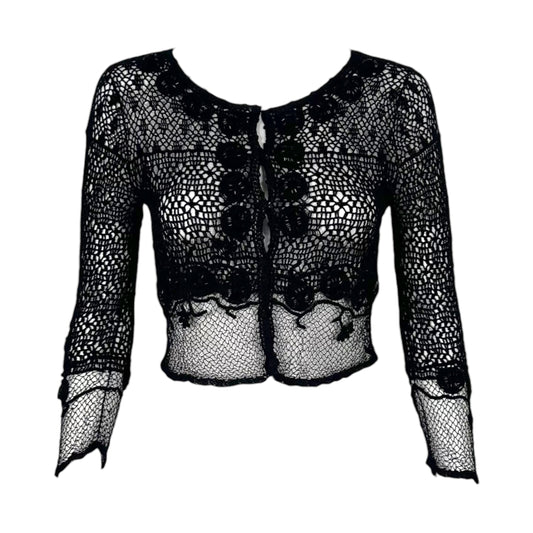 Galliano Black Open Knit Cardigan