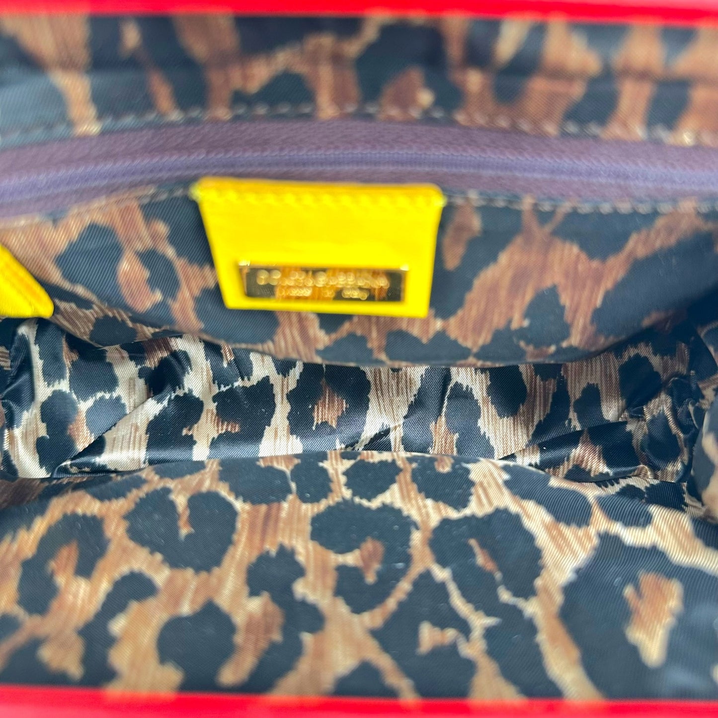 Dolce & Gabbana Red & Yellow Leather Mini Bag