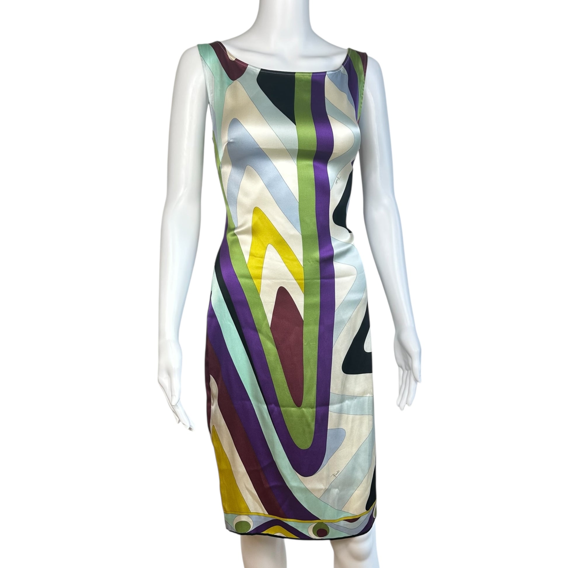 Emilio Pucci Silk Mini Dress Multicolor Abstract Print