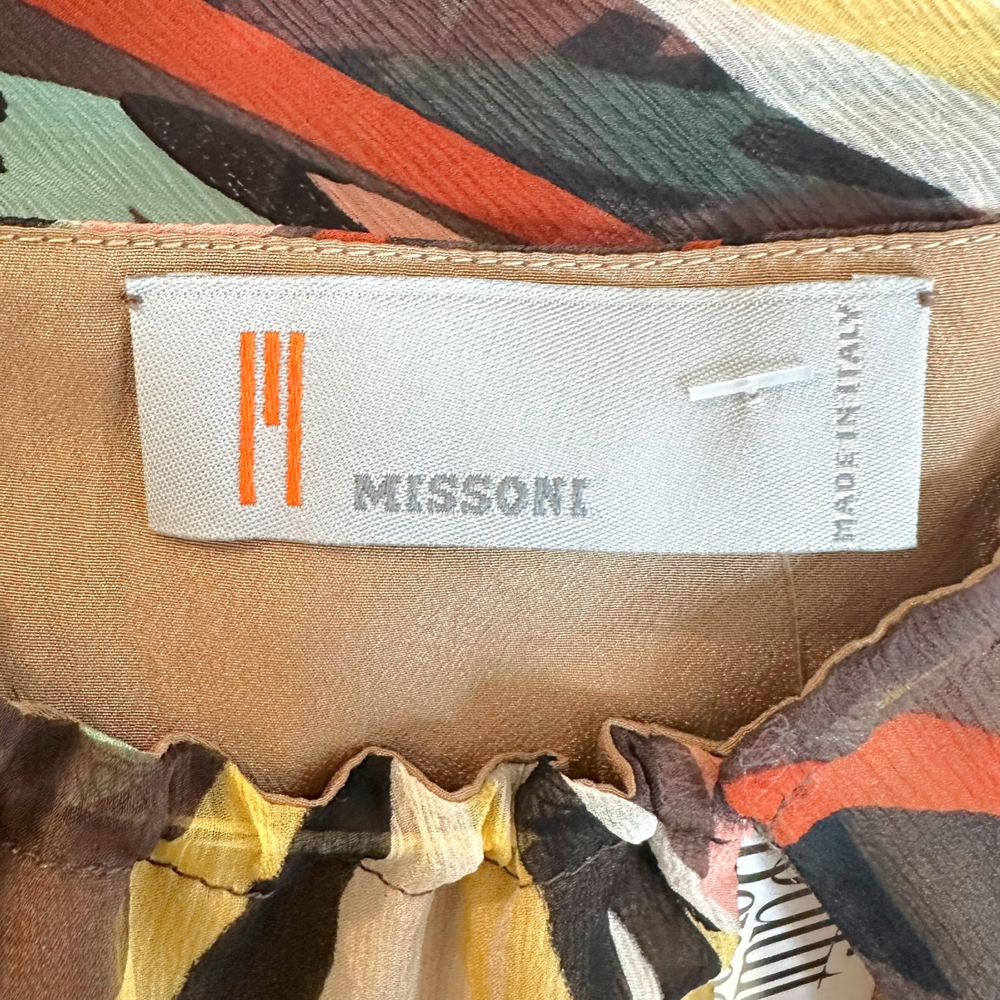 Missoni M Silk Multicolor Floral Top
