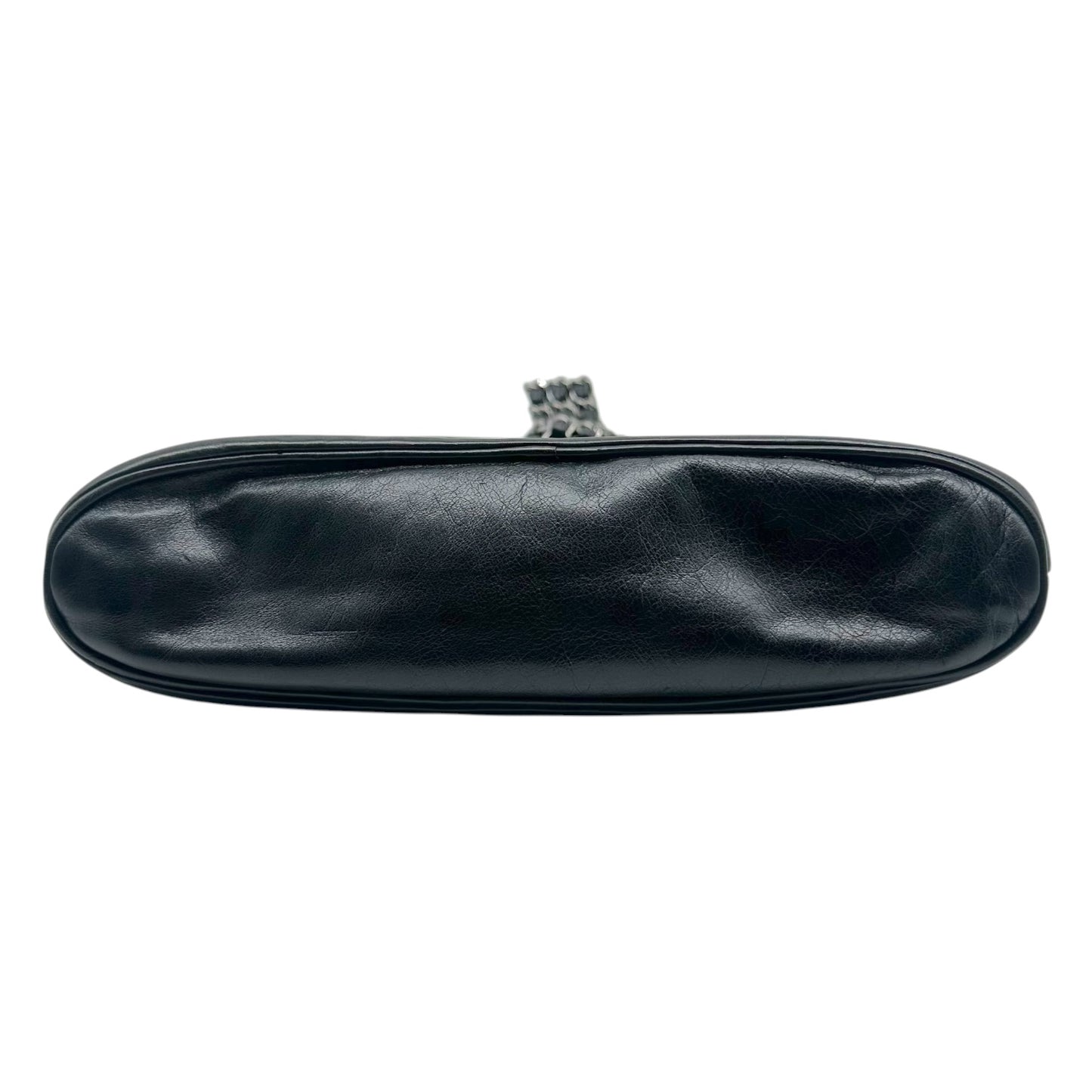 Chanel Black Silver Rock Chain Handbag 2000s Vintage