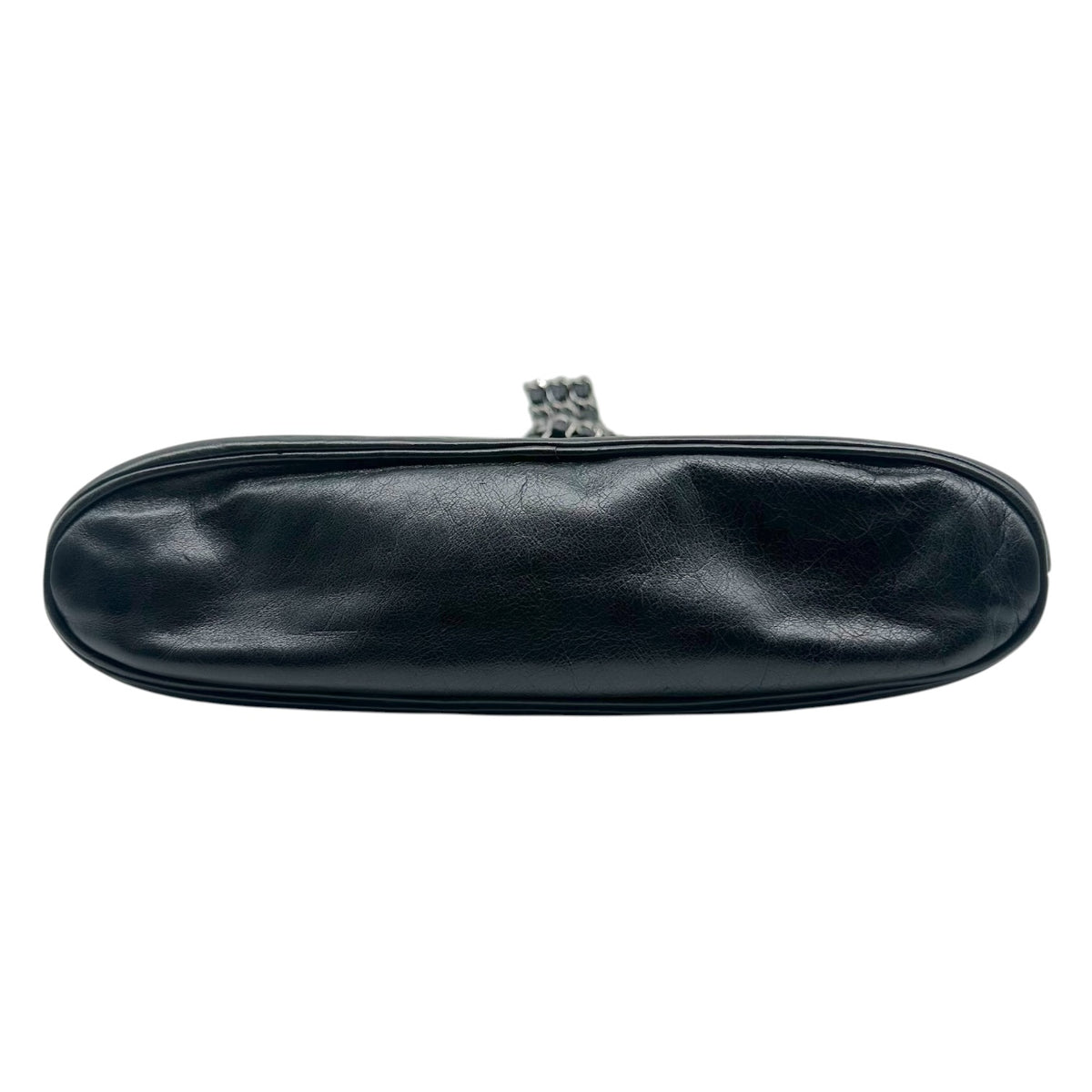 Chanel Black Silver Rock Chain Handbag 2000s Vintage