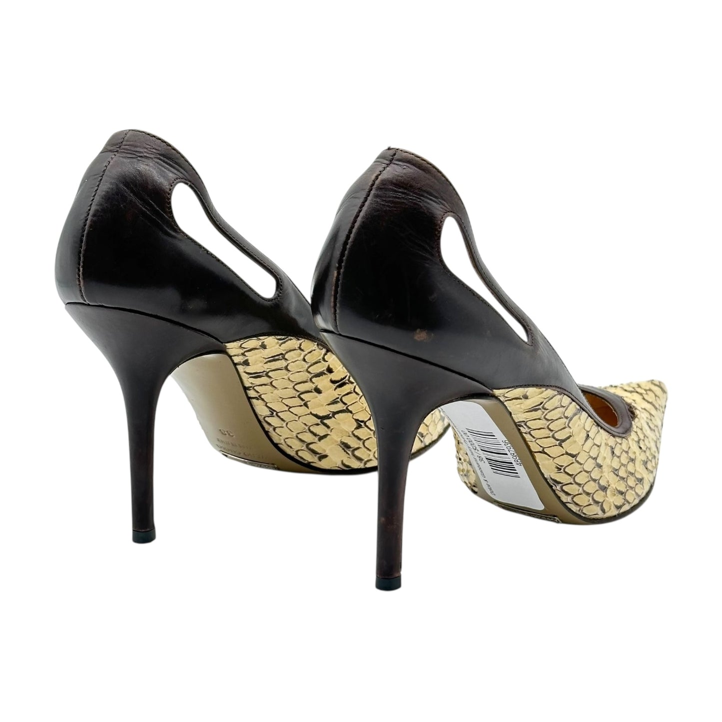 Dolce & Gabbana Ivory Python Pointed Toe Heels