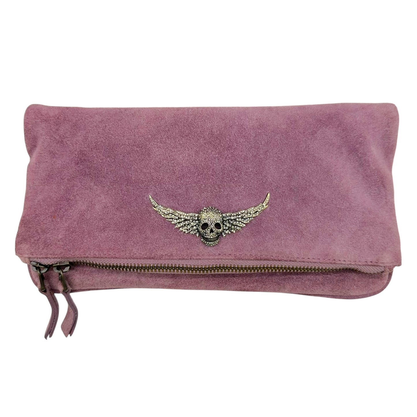 Zadig & Voltaire Purple Suede 2-Way Clutch Bag