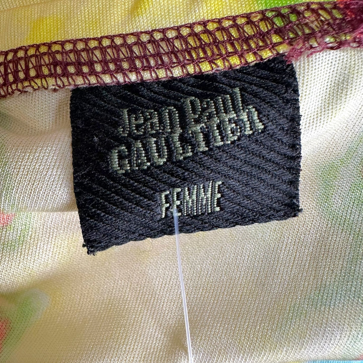 Jean Paul Gaultier Maxi Skirt Psychedelic Face Print Multicolor
