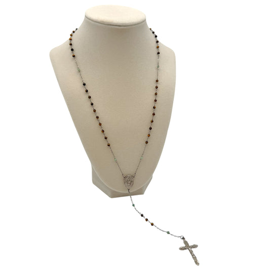 Dolce & Gabbana Multicolor Bead Rosary Necklace