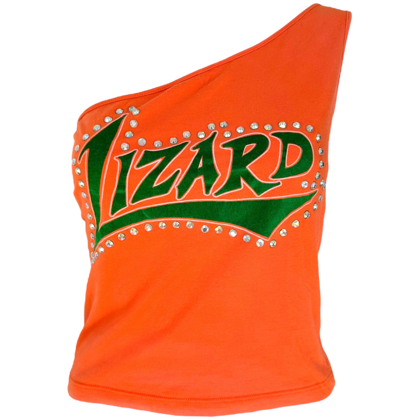 D&G Dolce & Gabbana Orange Lizard One Shoulder Tank Top - Outfit Repeater