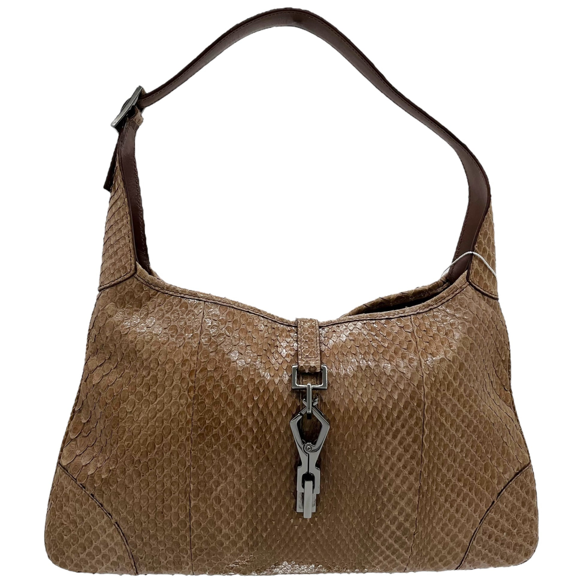 Gucci Tan Python Jackie Shoulder Bag - Outfit Repeater
