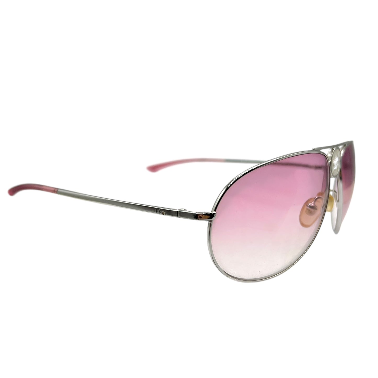 Christian Dior DiorHippy1 Pink & Silver Star Gradient Aviator Sunglasses w/ Case