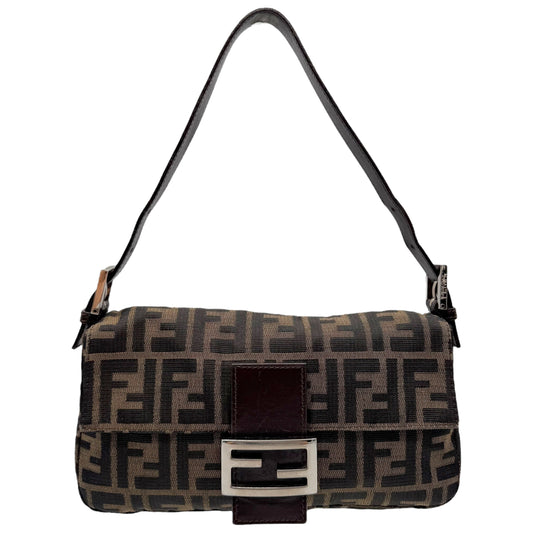 Fendi Brown Zucca Monogram Classic Baguette Bag - Outfit Repeater