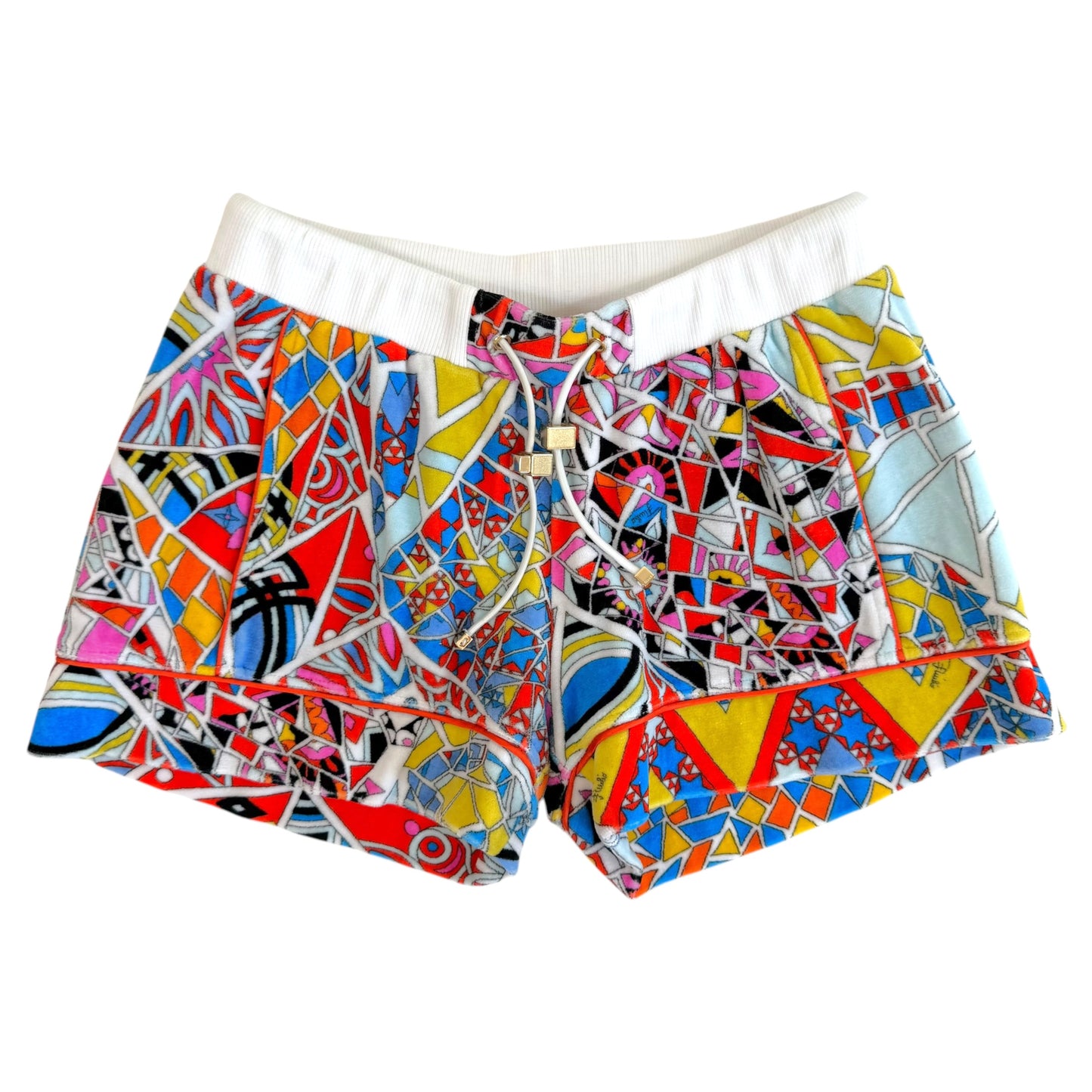 Emilio Pucci Multicolor Printed Velour Mini Shorts