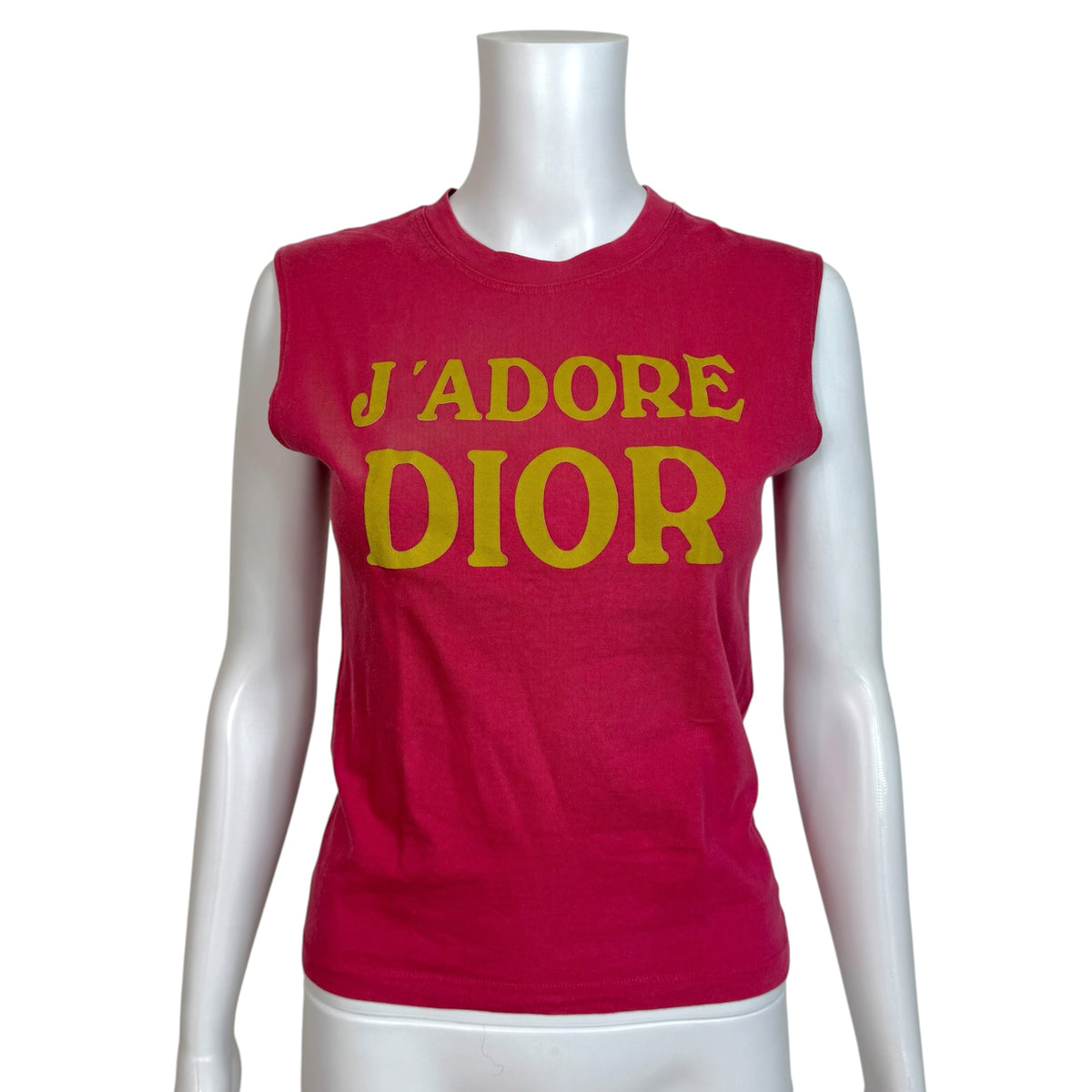 Christian Dior F/W 2002 Pink & Mustard Yellow J'Adore Dior Tank