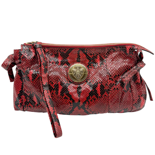 Gucci Python Hysteria Clutch Bag Red Black