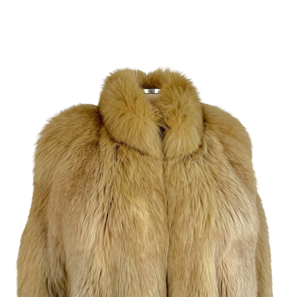 Josephine Fox Fur Coat Beige Mid-Length 1990s Vintage
