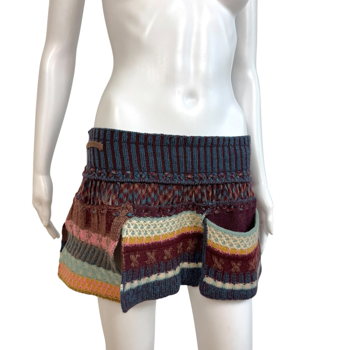 Jean Paul Gaultier Multicolor Knit Zip-Up Sweater Set