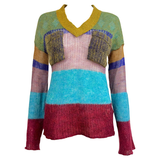 Vivienne Westwood Multicolor Striped Mohair Knit Sweater