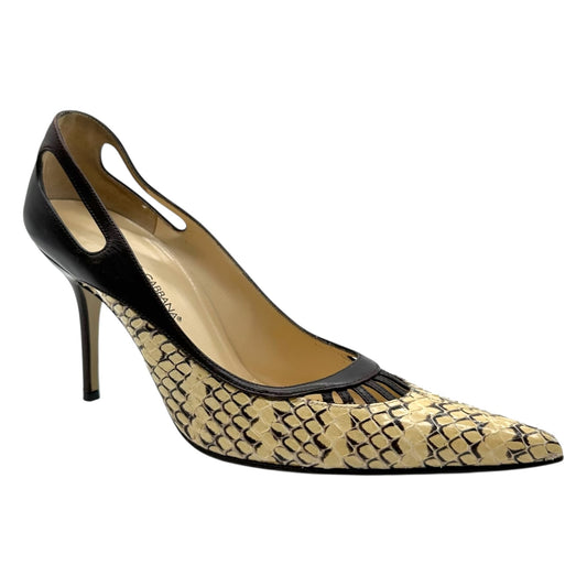 Dolce & Gabbana Ivory Python Pointed Toe Heels