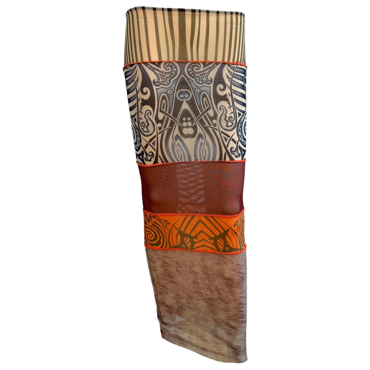 Jean Paul Gaultier Multicolor Multi-Print Patchwork Maxi Skirt