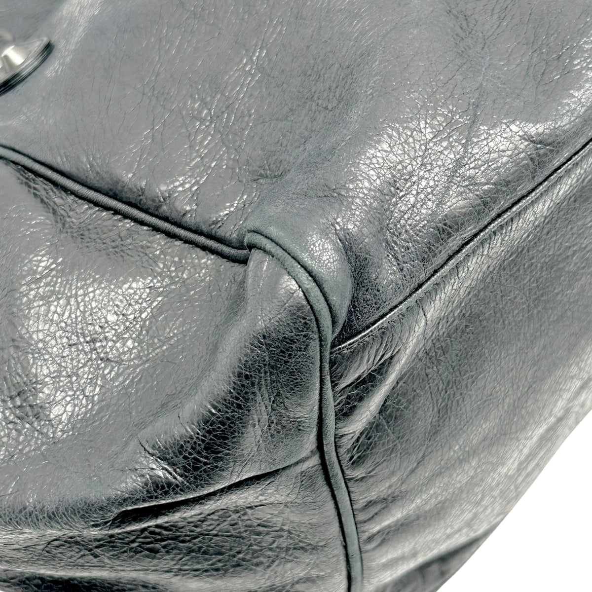 Balenciaga Black Leather City Tote Bag
