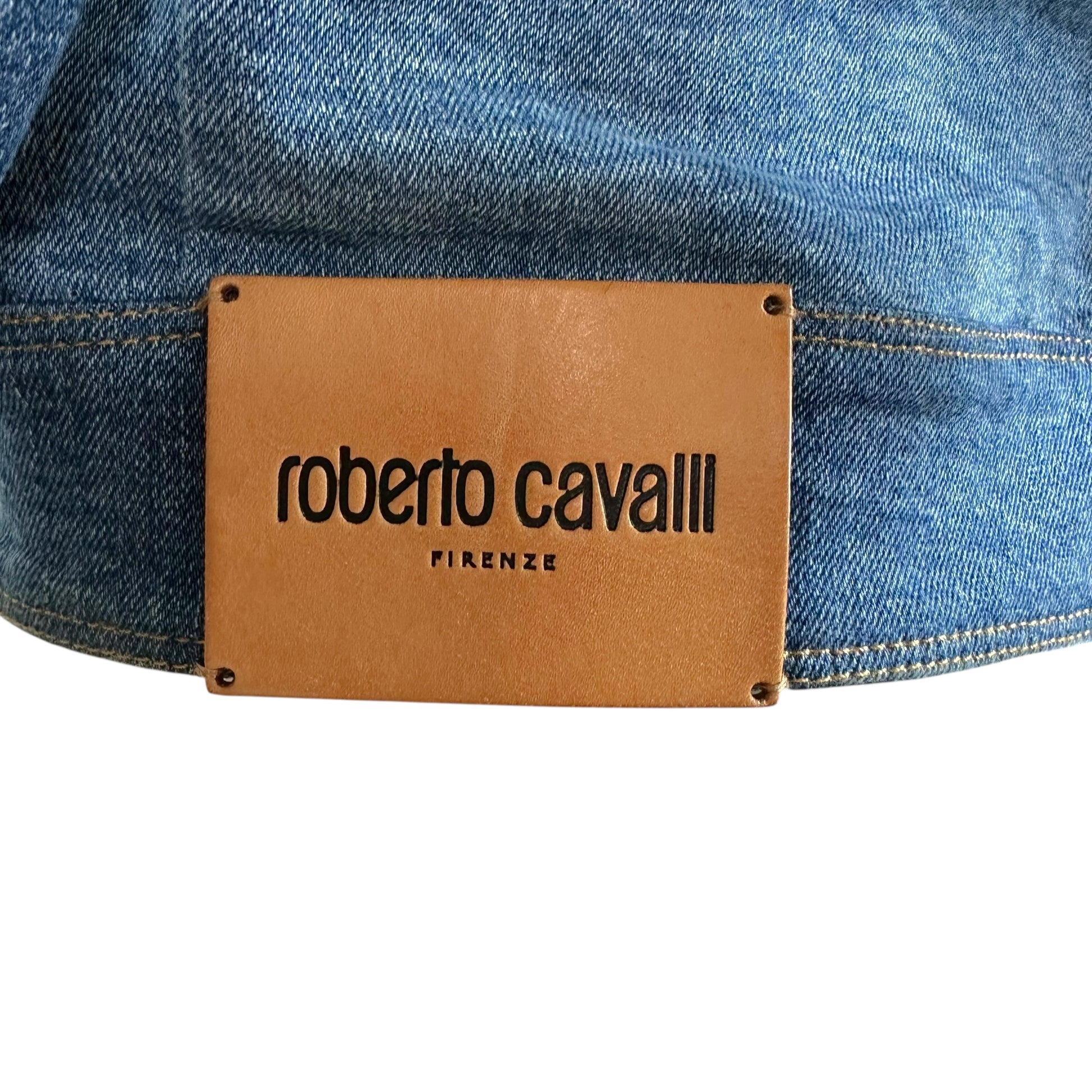 Roberto Cavalli Denim Jacket w/ Fringe Back - Outfit Repeater