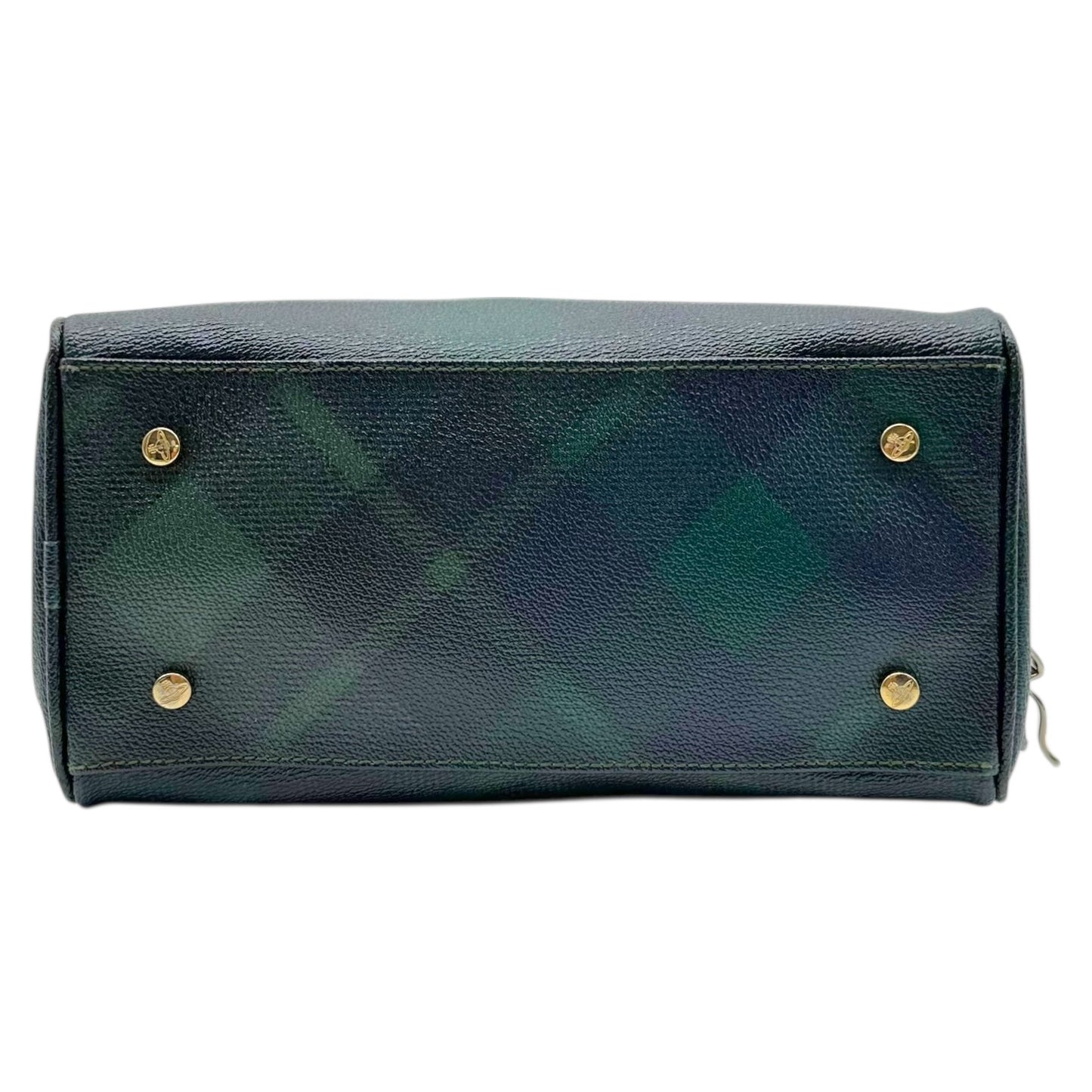 Vivienne Westwood Derby Handbag Green Navy Tartan Print