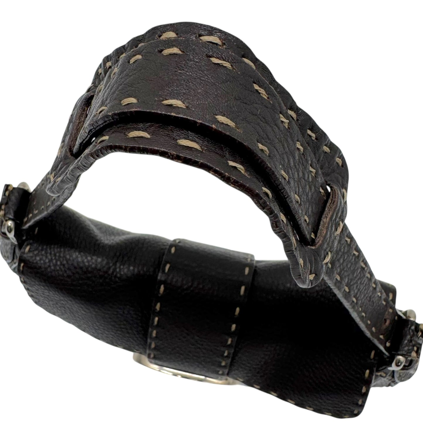 Fendi Selleria Black Leather Shoulder Bag