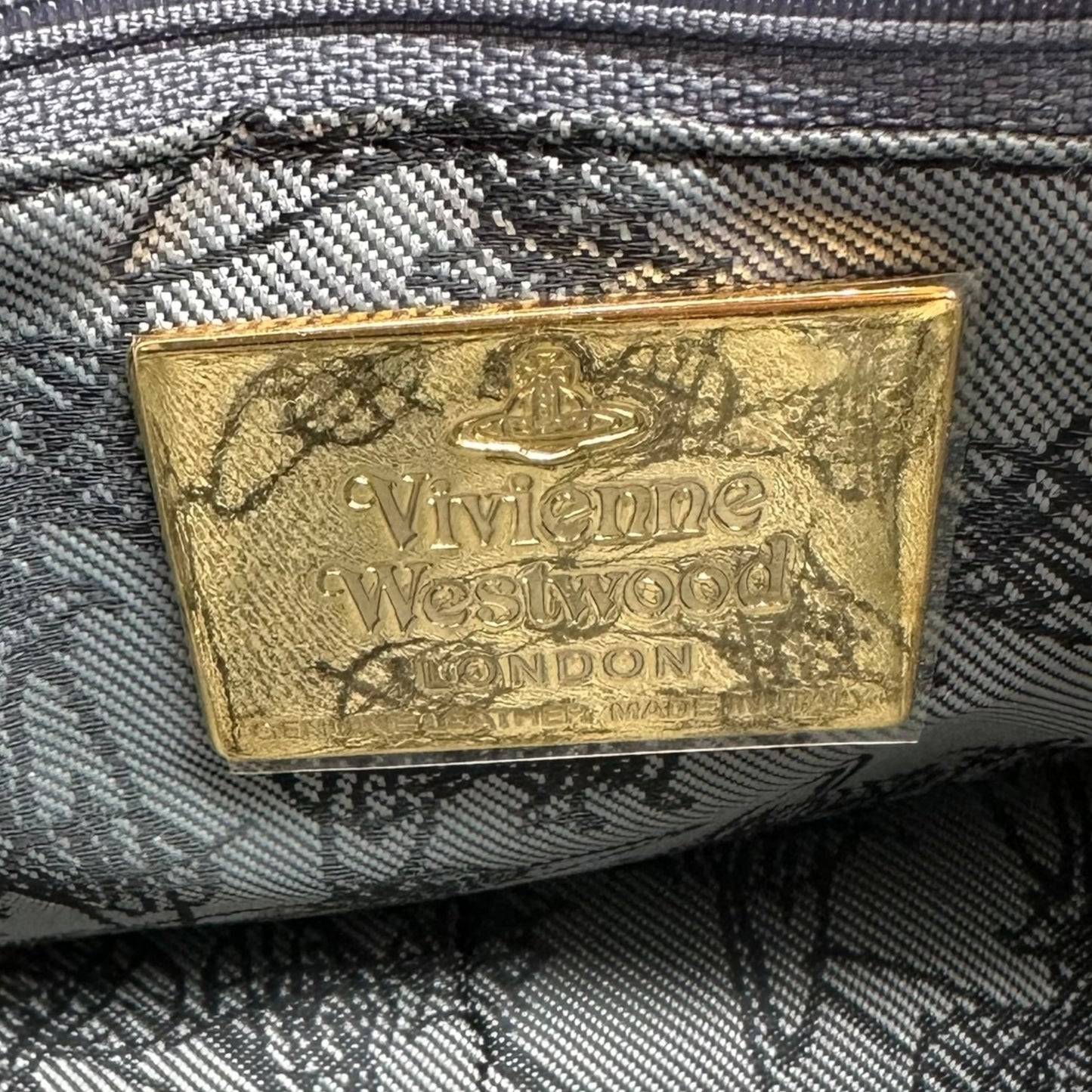 Vivienne Westwoon Burgundy & Blue Plaid Bowler Bag - Outfit Repeater