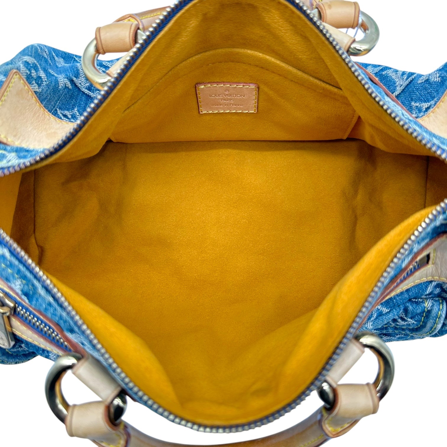 Louis Vuitton Blue Denim Neo Speedy Bag - Outfit Repeater