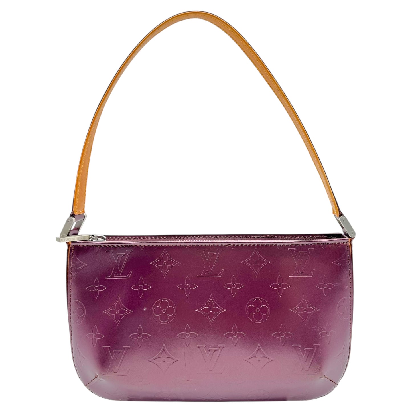 Louis Vuitton Burgundy Logo Embossed Fowler Pochette Bag