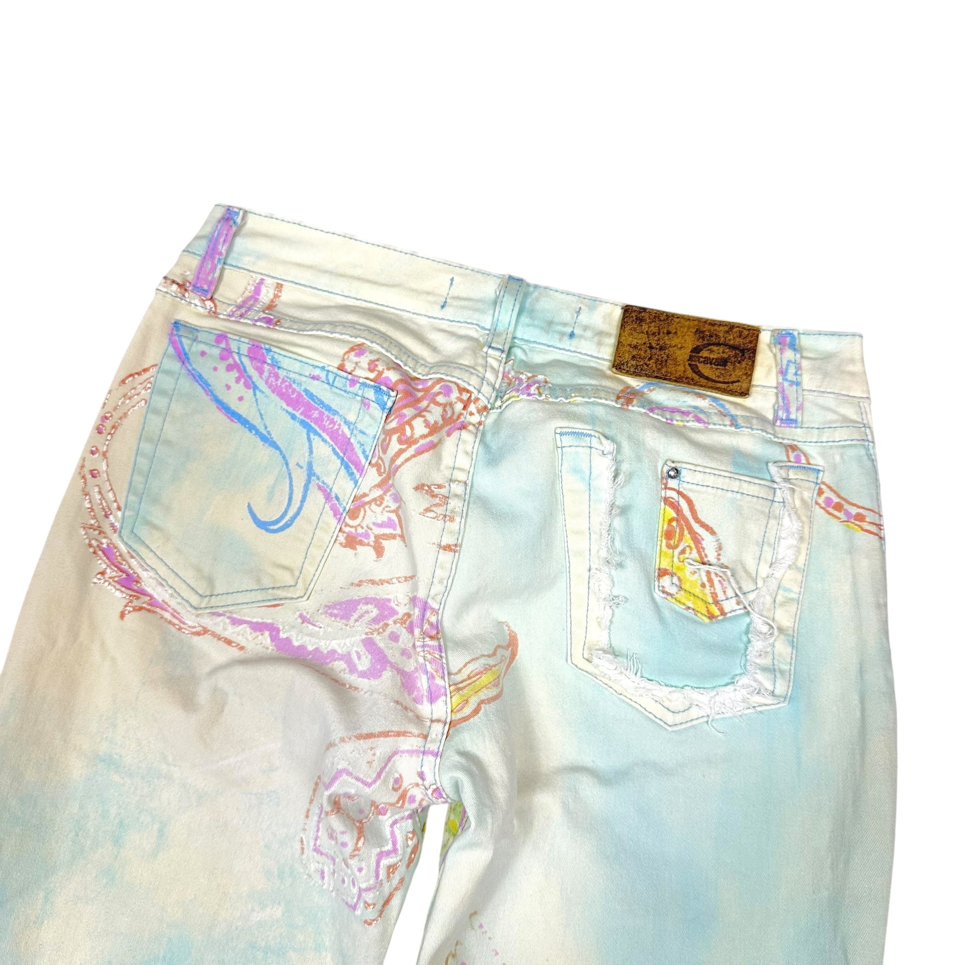 Just Cavalli Roberto Cavalli Multicolor Pastel Paisley Printed Jeans - Outfit Repeater