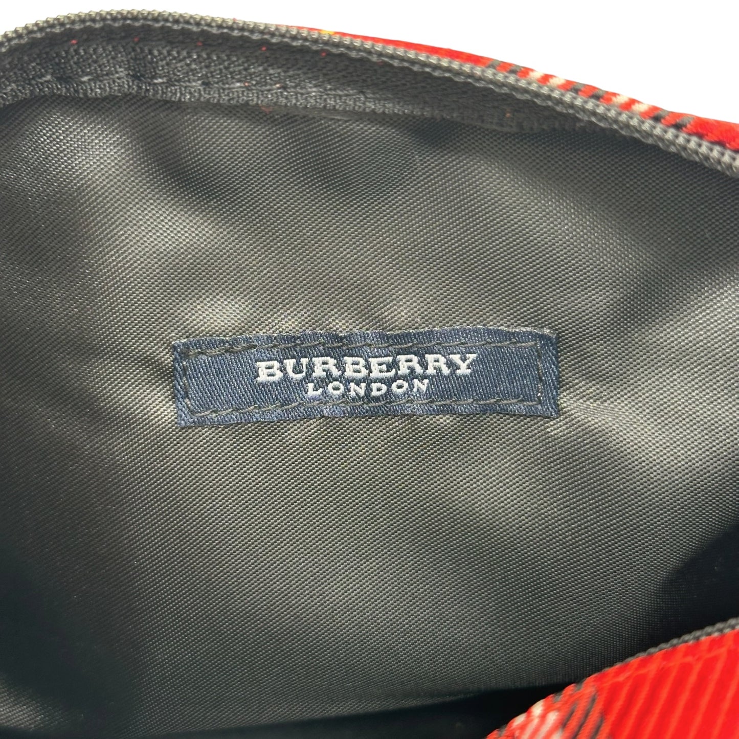 Burberry Blue Label Red Nova Check Plaid Canvas Pochette Bag - Outfit Repeater