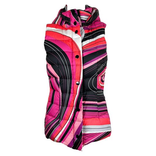 Emilio Pucci Pink Printed Hooded Down-Fill Vest - Outfit Repeater