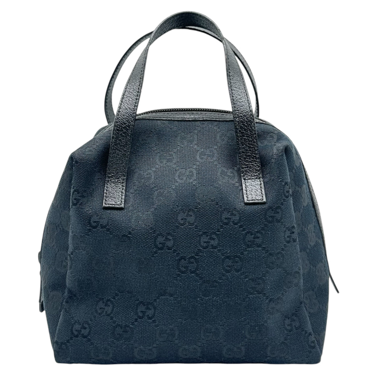 Gucci Black Monogram Top Handle Pochette Bag