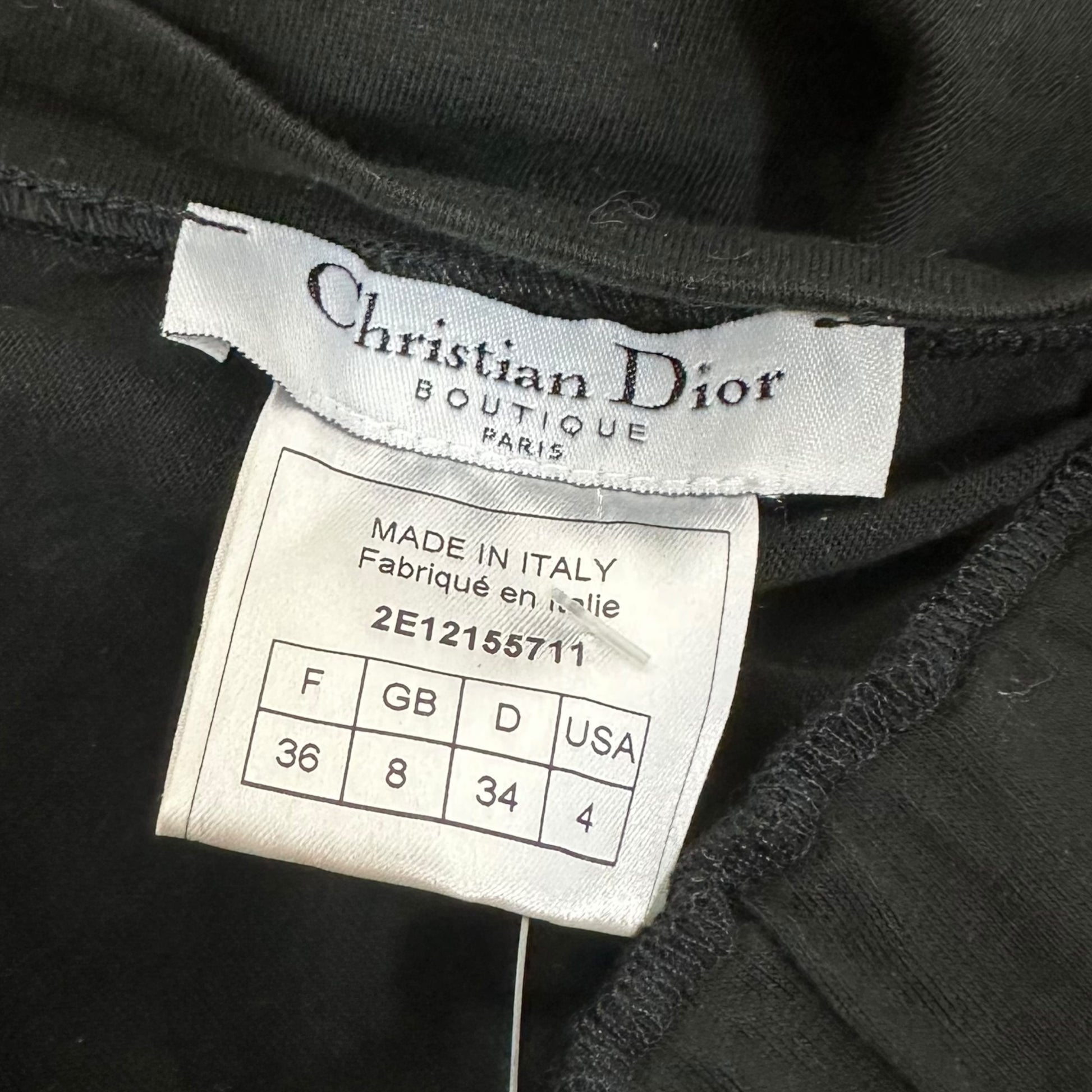 Christian Dior S/S 2002 Black Asymmetrical Strap Tank - Outfit Repeater