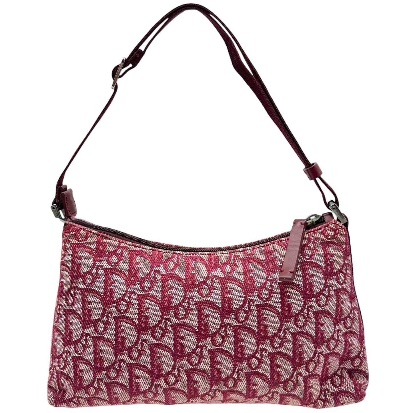 Christian Dior Red Trotter Monogram Shoulder Pochette Bag