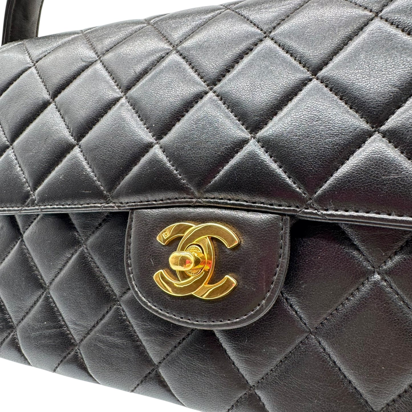 Chanel Black Matelasse Lambskin Medium Double Sided Flap Bag 1996-97 - Outfit Repeater