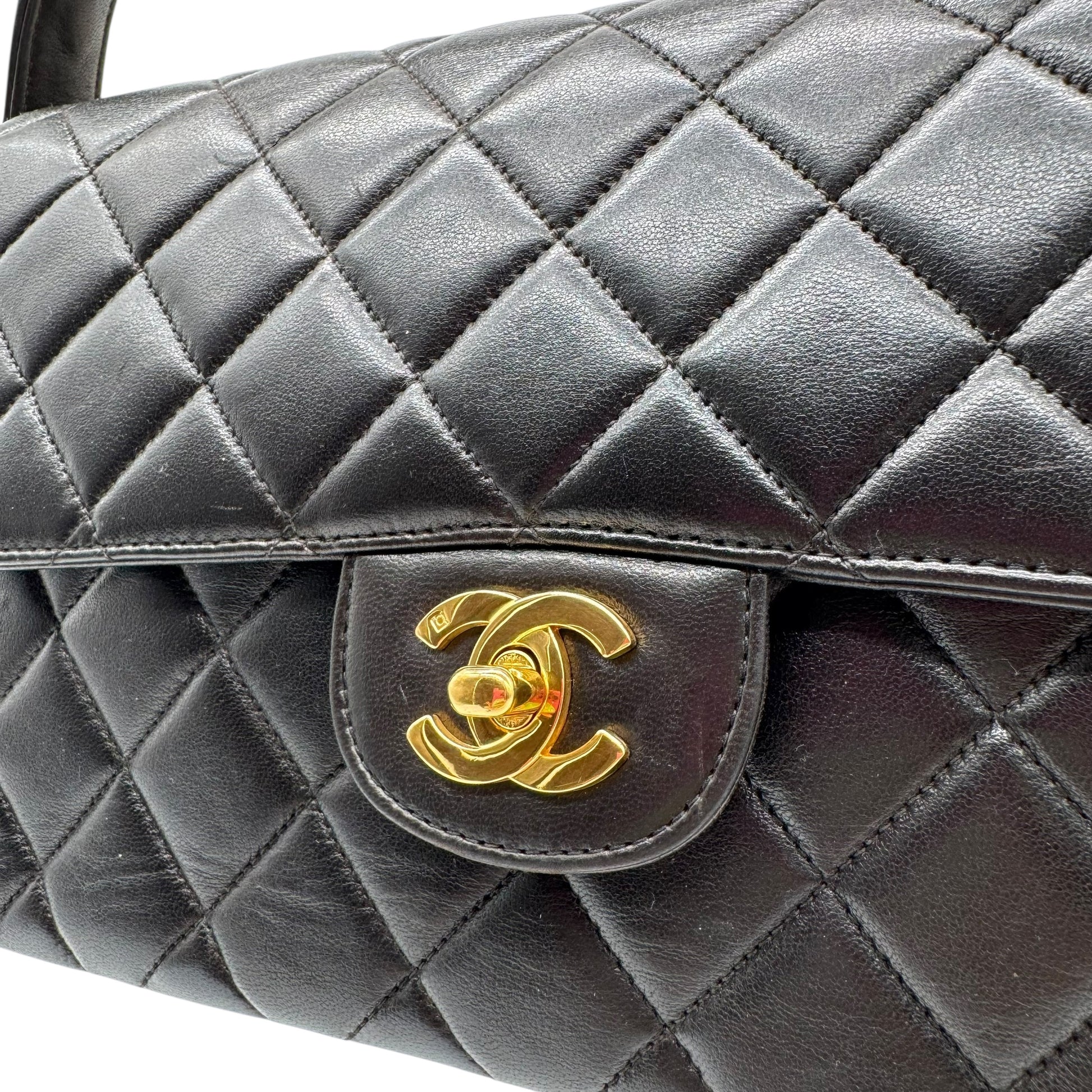 Chanel Black Matelasse Lambskin Medium Double Sided Flap Bag 1996-97 - Outfit Repeater