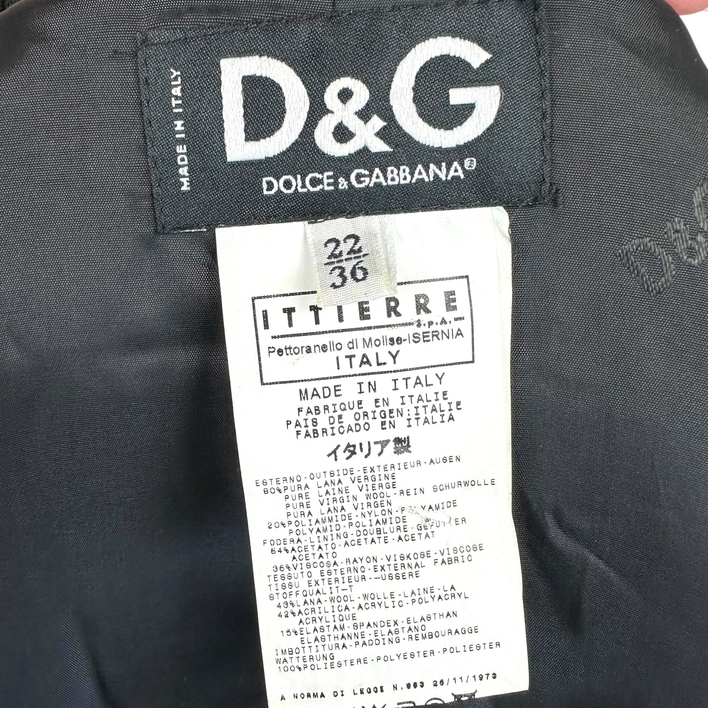 D&G Dolce & Gabbana Bright Pink & Black Oversized Collar Wool Bomber Jacket
