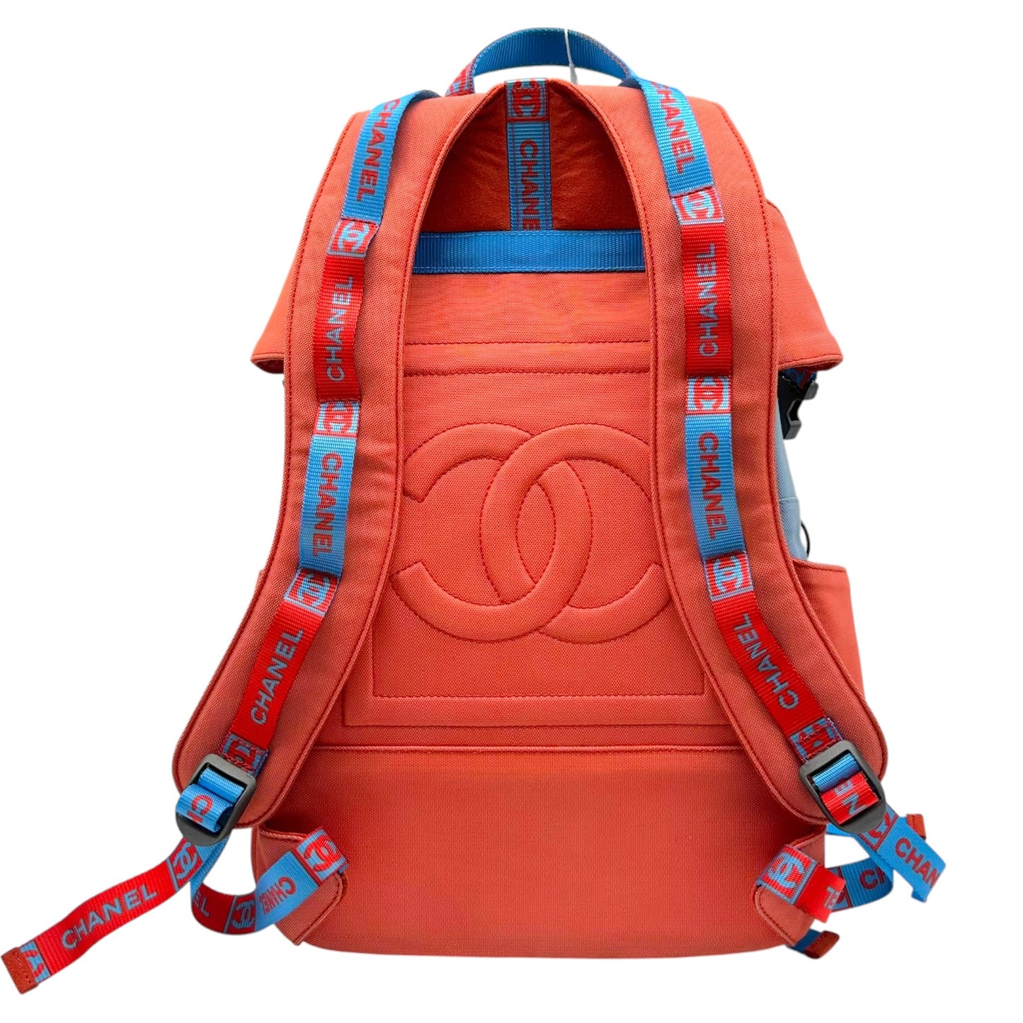 Chanel Sport Backpack Pink Blue Fabric 2000s