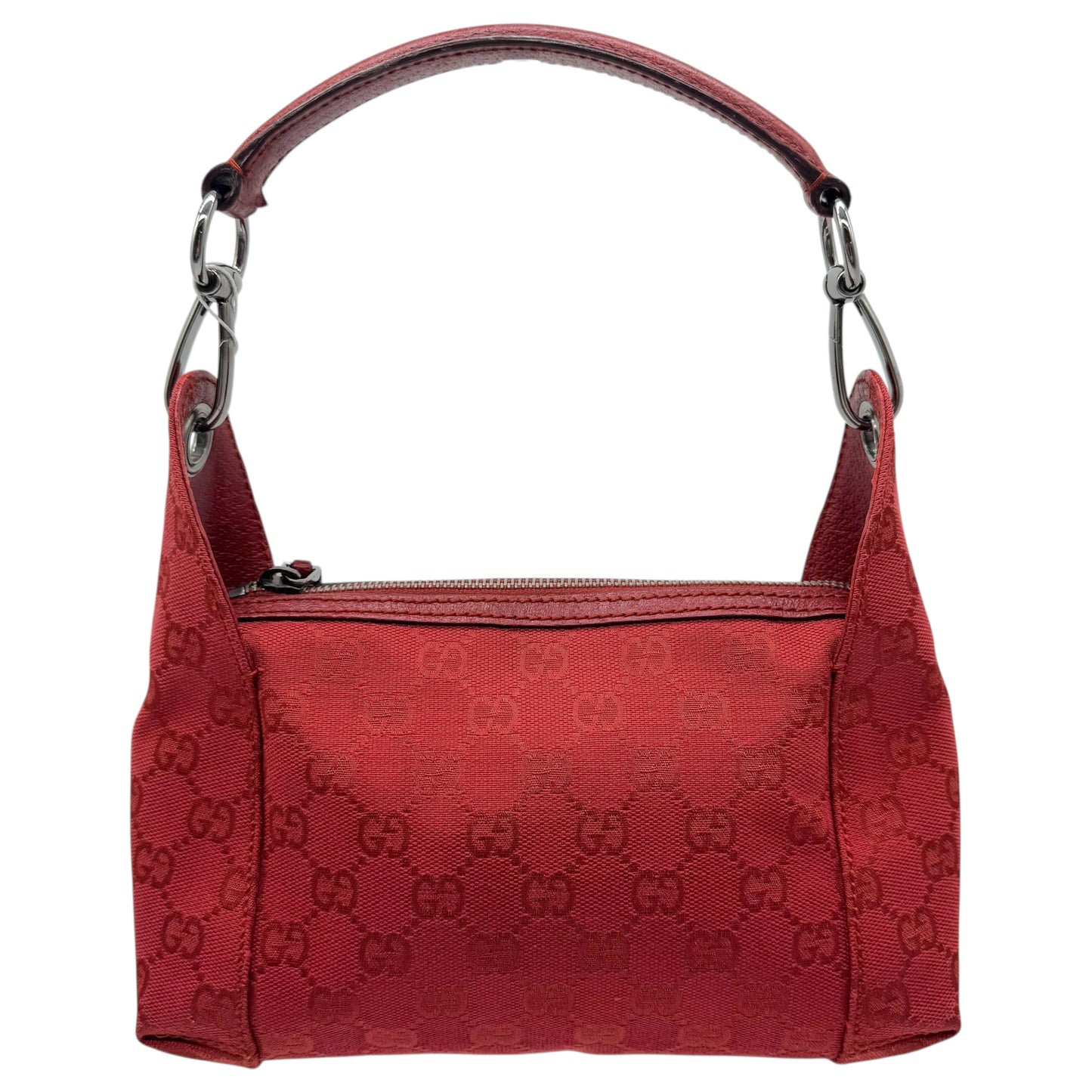 Gucci Red Canvas Monogram Mini Bag