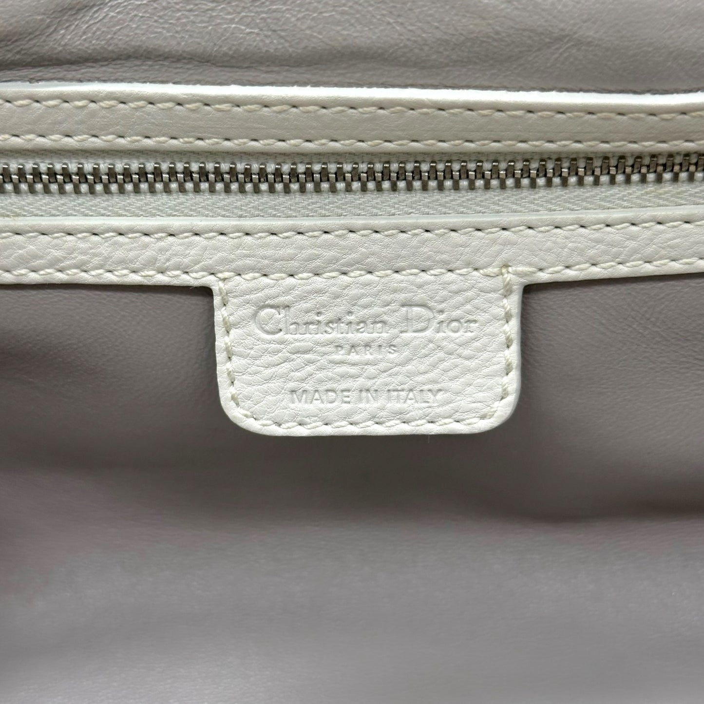 Christian Dior White Leather Small Bowler Bag - Outfit Repeater