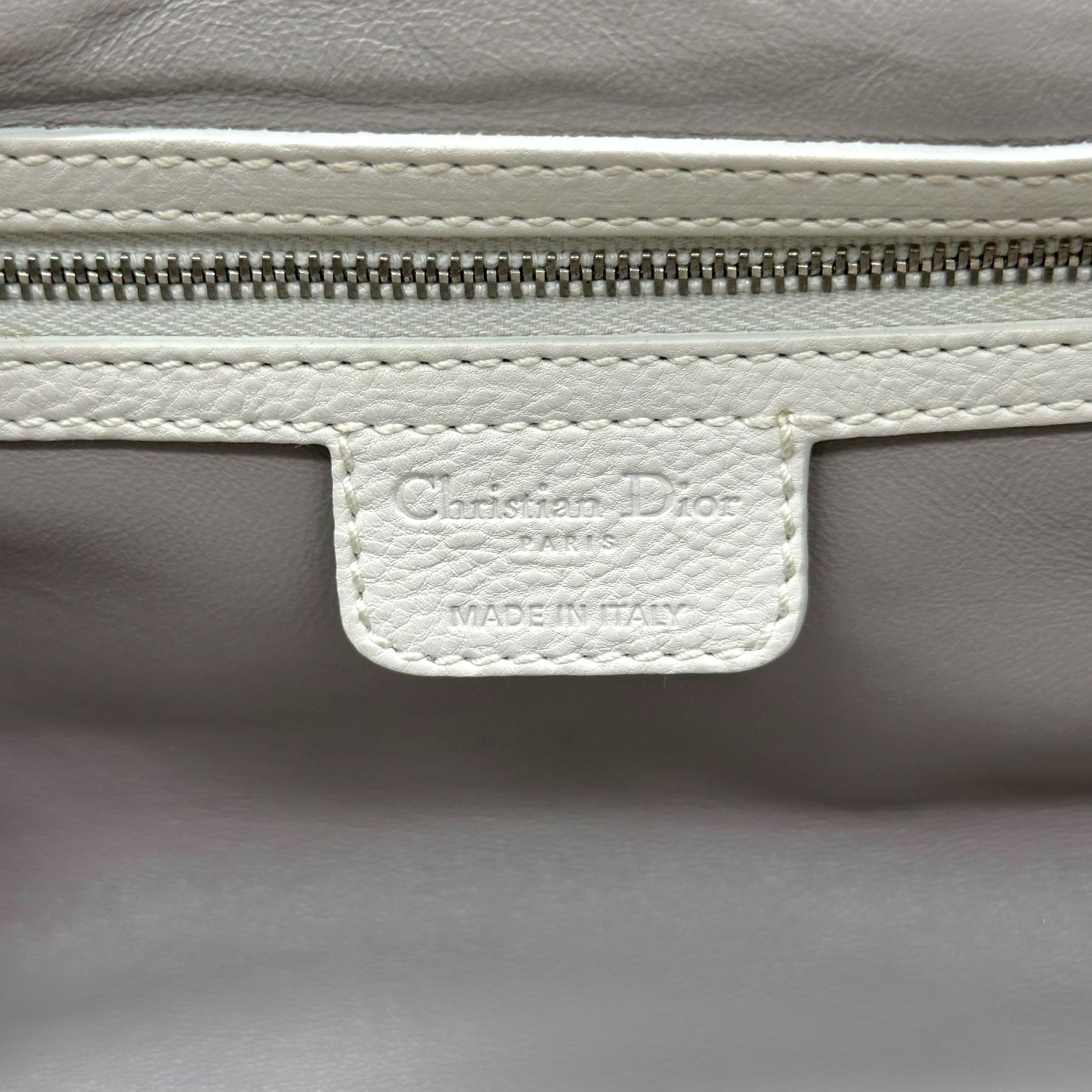 Christian Dior White Leather Small Bowler Bag - Outfit Repeater