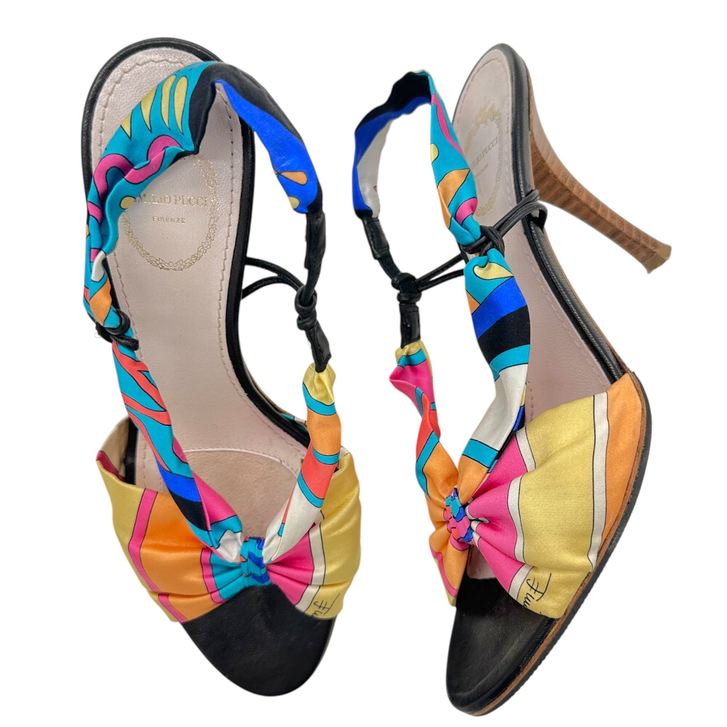 Emilio Pucci Printed Silk Heels